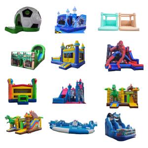 Commercial Outdoor Party Inflatable Tobogan Bouncy Castle with Double Side Slide