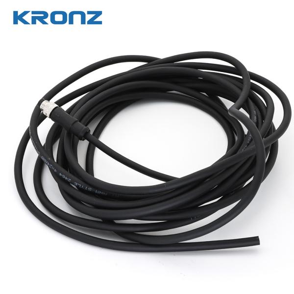 Quality M8 Connector With Customized Cable Length 60V 3 Pin Male Industrial Automation Connector for sale