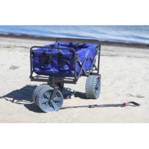 Portable Adjustable Handle Push Pull Folding Wagon Waterproof Sturdy Metal Frame
