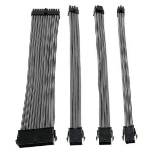 PSU Extension Cable Grey 24 ATX 4+4 EPS 6+2 PCI-E 6 PCI-E 18AWG Softest PET