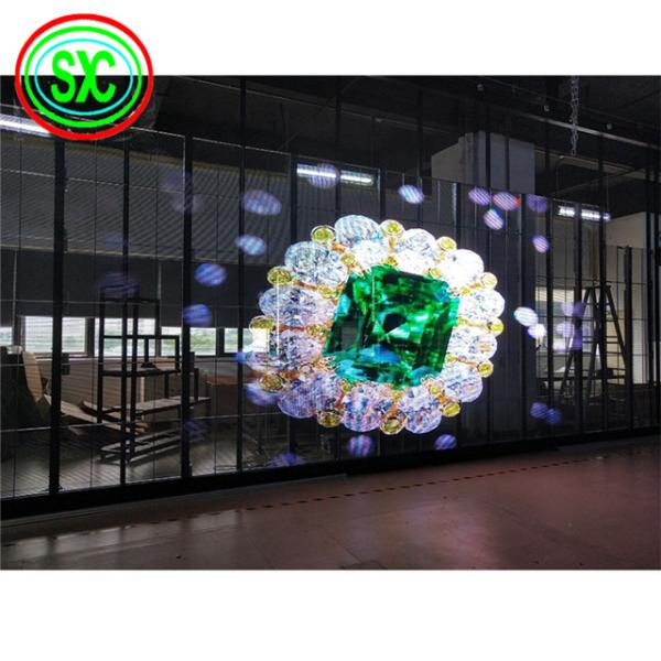 Lightweight Led Transparent Screen with Aluminum Cabinet Material and 0.2KG/PC