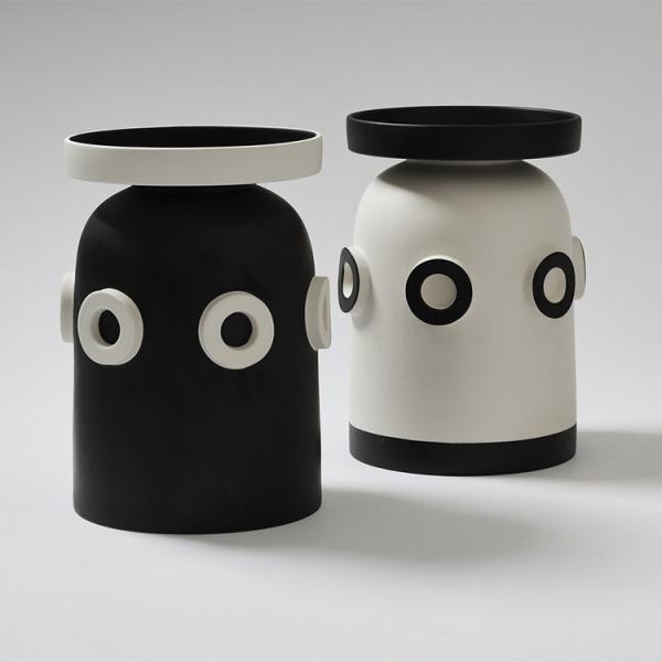 Modern Creative Fiberglass Hotel Side Table High Value Home Coffee Sofa Table Matte Surface