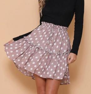 China Newest Design Women Polka Dot Mini Skirt on sale