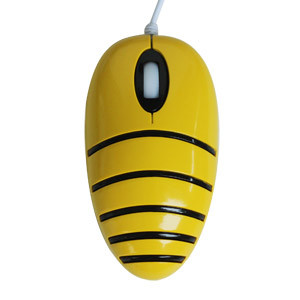 KolorFish Computer Wired Mouse Fashion Bee Design 800 DPI 1.5m Cable Optical
