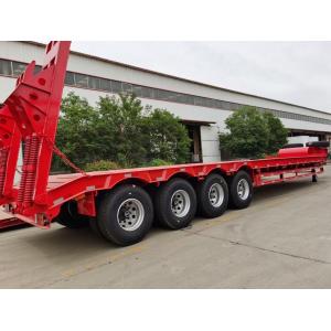 40t-100t Flatbed Low Bed And Lowbed Gooseneck Semi Trailer With 1310mm Wheel