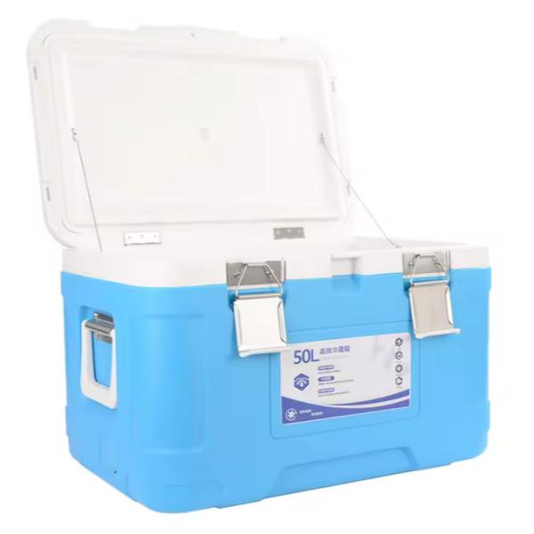50L Capacity Large Rigid Plastic Insce Cooler Box for Outdoor Camping and Food Storage