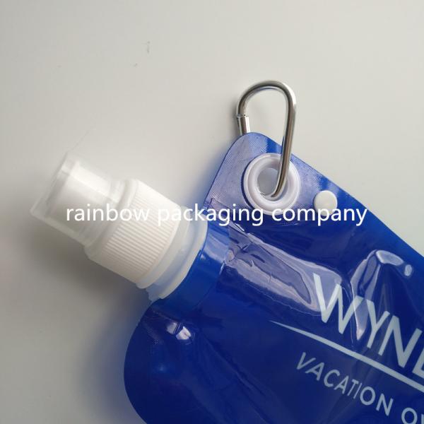 Customized Spout Pouch Packaging , Plastic Foldable Drinking Water Bag 