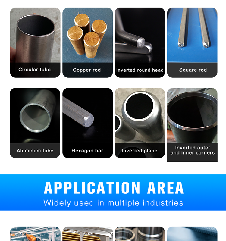 High-Precision 80 Pneumatic Single-Head Chamfering Machine Automatic Pipe Bar Feeder Construction Steel Stainless Steel