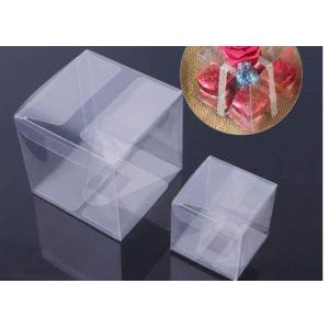 Foldable CMYK Small Transparent Plastic Boxes Clear Candy Packaging