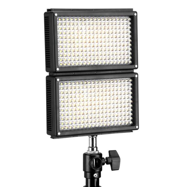 Solid Light Weight Housing LED Camera Lights Black High CRI LED209As