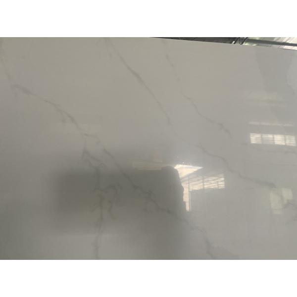 Artificial Quartz Stone Calacatta White Quartz Slab For Kitchen Top