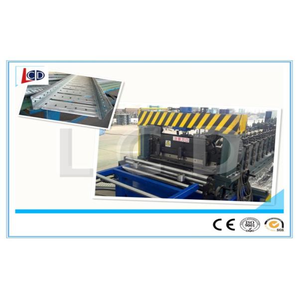 Cr12 Blade Cable Tray Roll Forming Machine With Punching 15m / Min Forming Speed