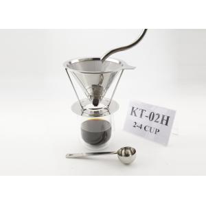 Wholesale Cone Brew Coffee Maker Gift Set Paperless With Scoop , 125mm Top Dia from china suppliers