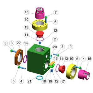 EMSCO FB1600 mud pump Fluid end module，F1300 mud pump, F1000 mud pump, F800 mud