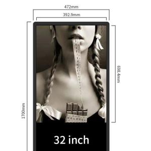 16.7M Standing LCD Advertising Digital Signage For Player Restaurant