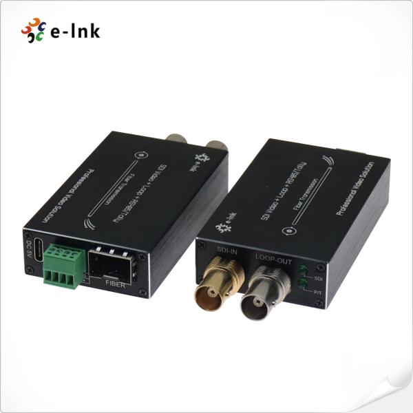 Quality Mini-type HD-SDI to Fiber Converter with Tally & Reverse RS485 for sale