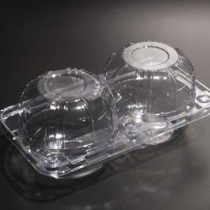 Eco Friendly Biodegradable PET Rectangular Food Container with 2 Compartments