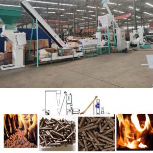 10TPH Biomass Pellet Production Line Eucalyptus Pine Birch Wood Chip Pellet