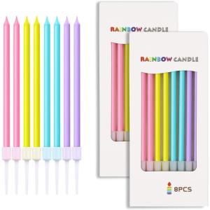 Wholesale Rainbow Birthday Candles - Colorful Birthday Candle Cake Candles Cupcake Candles For Birthday, Wedding &amp; Lucky from china suppliers