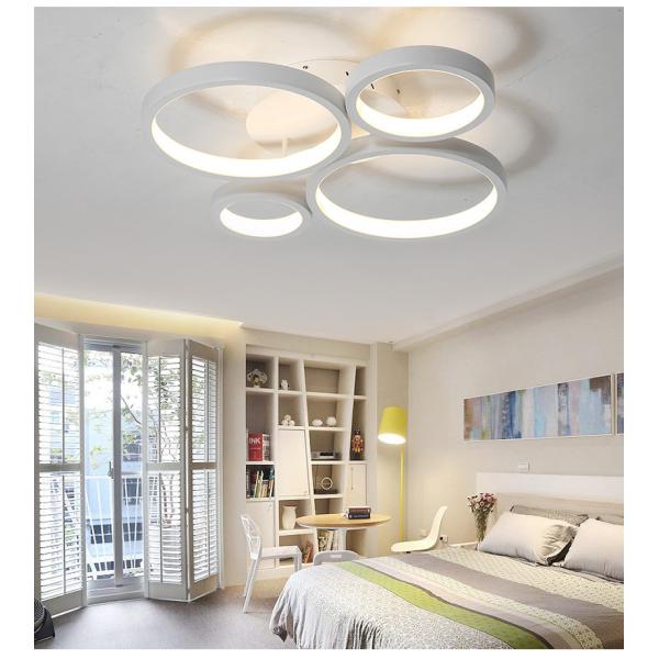 Many Circle Linked Simple Modern LED Lightings White Color Ceiling