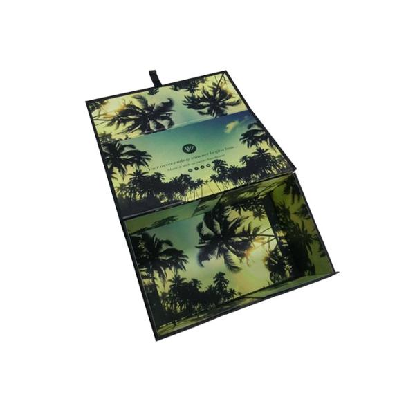 Landscape Pattern Printing Inner Folding Gift Boxes For Clothing Packaging