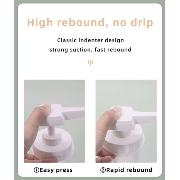 Logo Printing Square Head PP Plastic Sauce Dispenser Pump For Liquid Concentrate 67 - 400