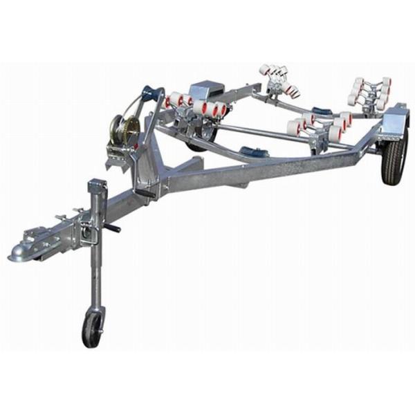 4.8m Two Axle Galvanized Steel Boat Trailer Size Customized With Big Payload