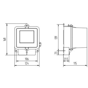 ABS Black Plastic Electromechanical Energy Meters , Mechanical Single Phase Watt