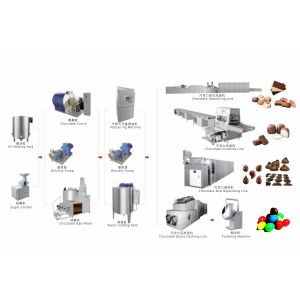Industrial Chocolate Beans Production Line Machine, Chocolate Beans Processing