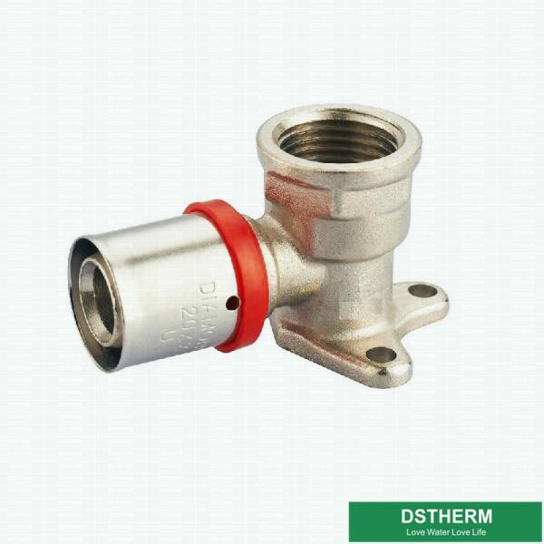 Customized Female Wall Plated Threaded Elbow Compression Brass Press Union