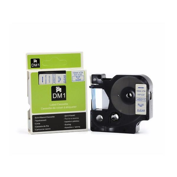 Clear On Blue Dymo Printer D1 Label Tape Cassette With 7m Length / 12mm Width
