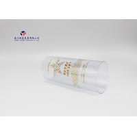 China Hot Stamping Plastic Clear Packaging Tubes Without Covers 6.5cm Dia 20cm Height for sale