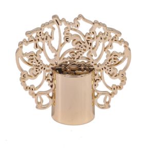 Customized Gold Color Plated Zinc Alloy Perfume Bottle Caps for Luxury Perfume
