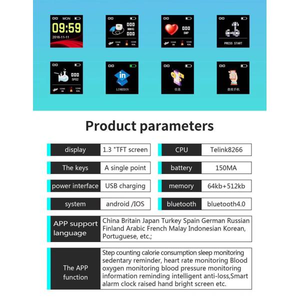 116 Plus Bluetooth Calling Smartwatch BLE4.0 160mAh Heart Rate Watch Band For IPhone