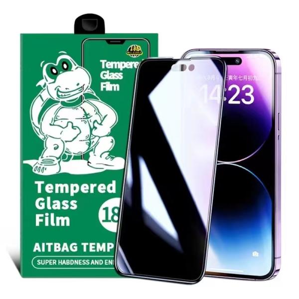 18D tortoise peep-proof privacy screen protector for iPhone 14pro