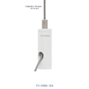 M4 White Coated Side Exit Gripper 9mm Diameter 1.2mm Applicable For Hanging