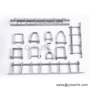 Heavy-Duty 4-Wire Clevis Secondary Rack Single Spool for Pole Line Hardware