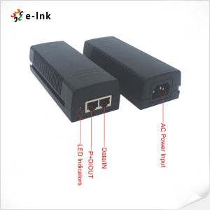 Gigabit IEEE802.3af At 60W PoE Power 100-240V AC Input PoE Injector Adapter