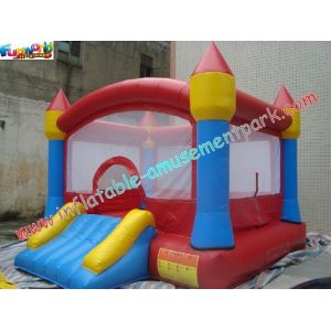 Outdoor PVC Commercial Bouncy Castles With Slide , Inflatable Bouncer