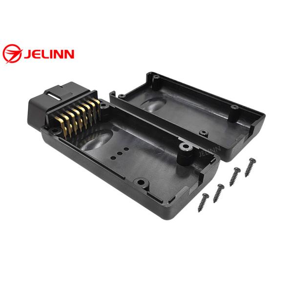 Custom OBD 2 Housing OBD2 Enclosures Case and Male Connector With 90 Degree