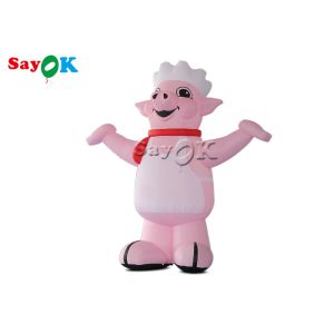 4m 13ft Mascot Pink Blow Up Cartoon Characters Pig Cook Model For Restaurant