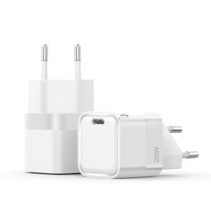 20W PD Charger with Light , GaN USB Charger for Fast Charging Black/White 100