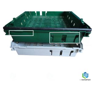 Lightweight 18L Plastic Fruit And Vegetable Crates / Stacking Plastic Crates