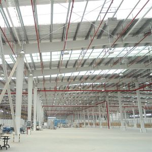 Q355B Prefabricated Warehouse Steel Structure Stadium Grid Form