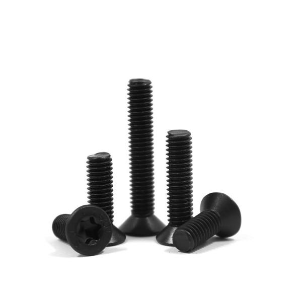 M4 14mm Black Oxide Flat Countersunk Head Steel Metric Mini Torx Screws with