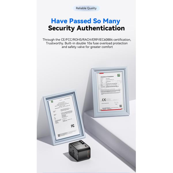 ESSAGER JY-309 Series 65W Universal Plug USB C PD Charger