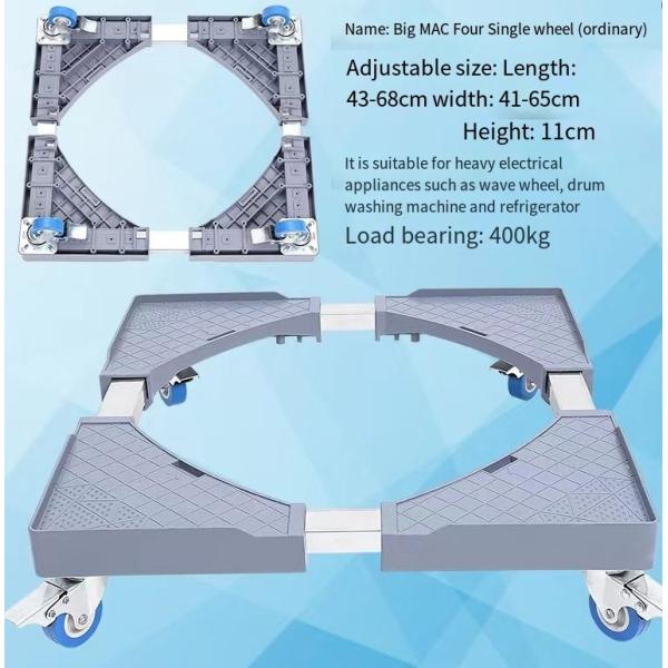 universal movable washing bracket with wheels adjustable Fridge stand base with locking dryer refrigerator available