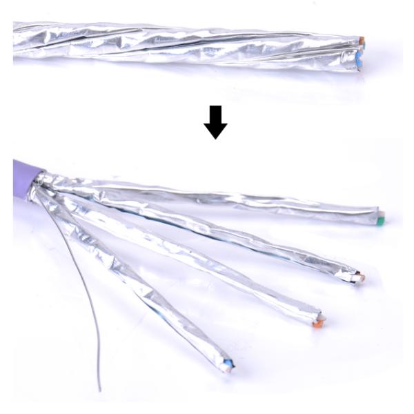 Double Shielded Cat7 Lan RCA Audio Cable Twisted Pair 24AWG Wire Gauge