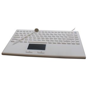 Taiwan Seal Rugged Wireless Keyboard With Touchpad , Laptop Cleanable Keyboard