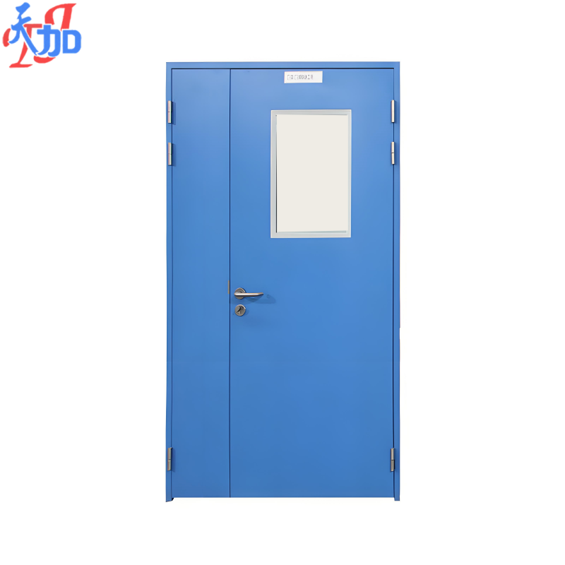 Main + Secondary Leaf Steel Door with Hospital Coved Corners - cGMP Compliant